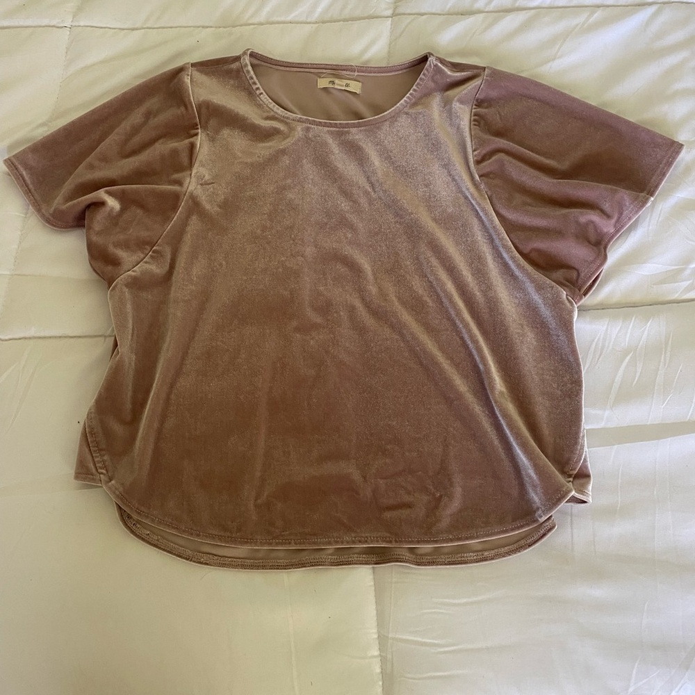 Madewell crushed velvet shirt